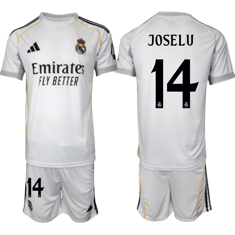 Men 2025-2026 Club Real Madrid home White #14 Soccer Jersey